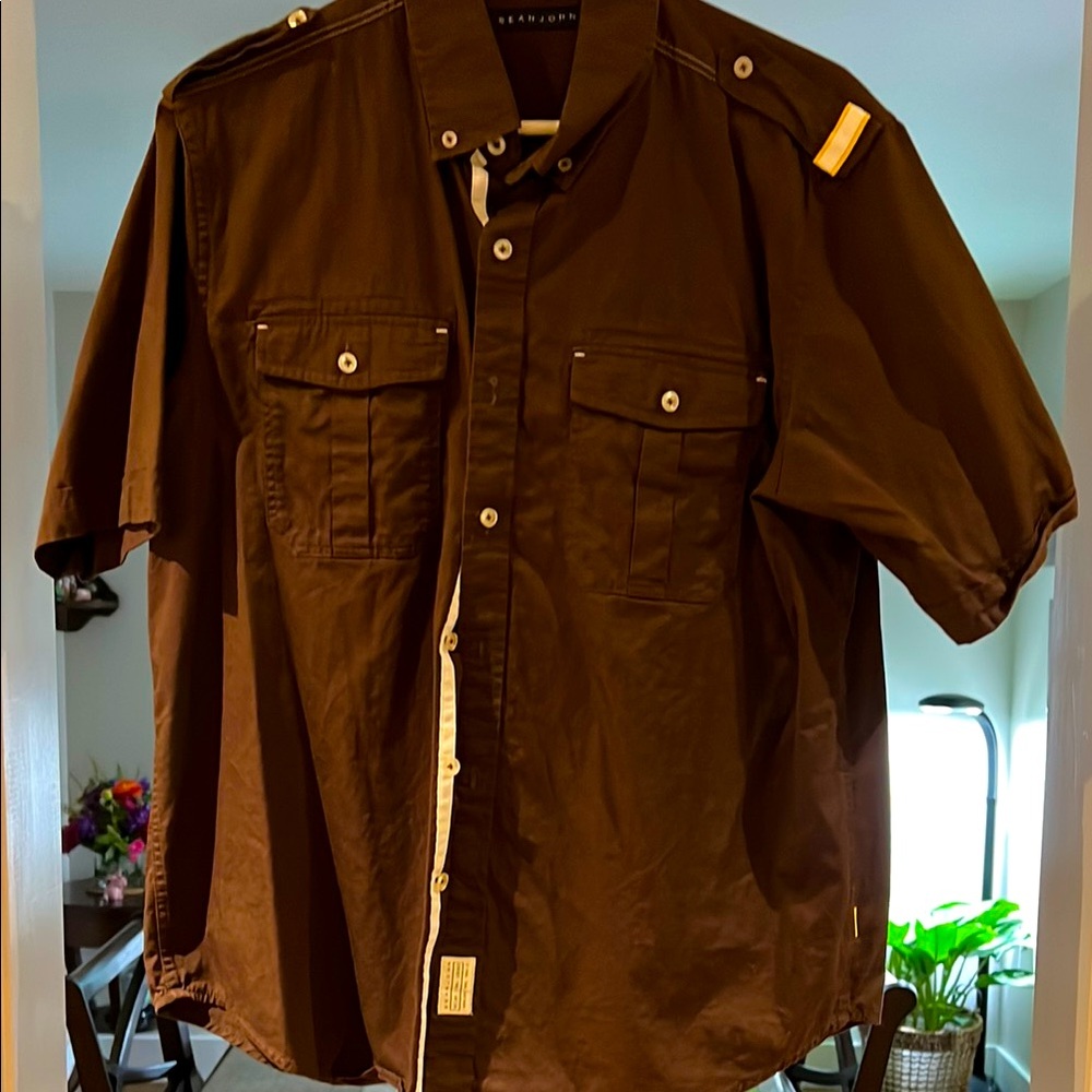 Brown Short Sleeve Shirt